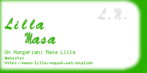 lilla masa business card